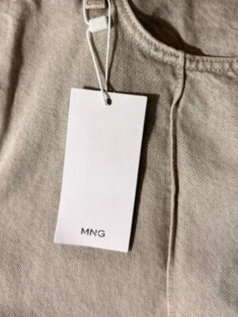 Mango Tan Straight Leg Front Seamed Mid Rise 100% Cotton Jean - Picture 11 of 14